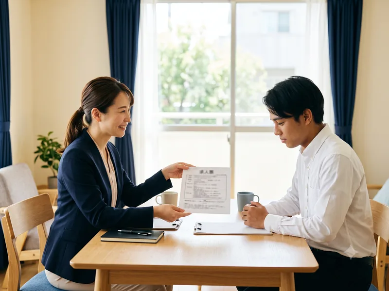 面談で今後の仕事について相談する様子